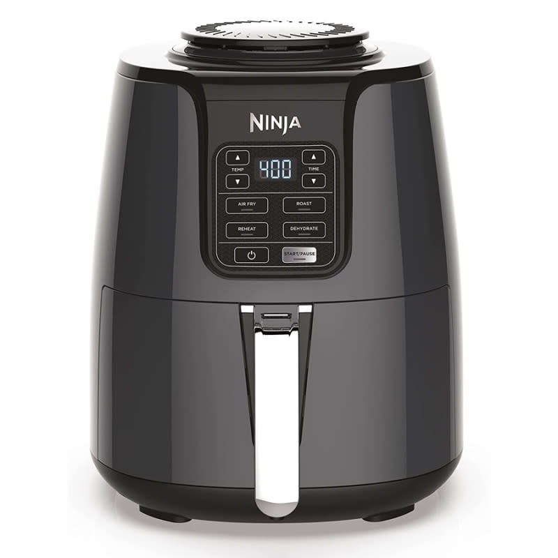 <p>Courtesy of Amazon</p><p>Any kitchen appliance that helps a guy eat cleaner is a great gift for a health nut. Air fryers have become wildly popular in recent years for just that purpose. This cost-effective model by Ninja has a temperature range of around 100-400 degrees and a 4-in-1 feature set for air-frying, roasting, reheating, and dehydrating foods. It’s ideal for making healthier versions of chicken wings, fries, tater tots, and even pizza. The basket is even dishwasher safe.</p><p>[$135; <a href="https://clicks.trx-hub.com/xid/arena_0b263_mensjournal?q=https%3A%2F%2Fwww.amazon.com%2FNinja-AF101-Fryer-Black-gray%2Fdp%2FB07FDJMC9Q%3FlinkCode%3Dll1%26tag%3Dmj-yahoo-0001-20%26linkId%3Dc2dbed83a05b0e25b783e0704f382ffd%26language%3Den_US%26ref_%3Das_li_ss_tl&event_type=click&p=https%3A%2F%2Fwww.mensjournal.com%2Fhealth-fitness%2Fgifts-for-gym-lovers%3Fpartner%3Dyahoo&author=Joe%20Wuebben&item_id=ci02ccaafea000268f&page_type=Article%20Page&partner=yahoo&section=shopping&site_id=cs02b334a3f0002583" rel="nofollow noopener" target="_blank" data-ylk="slk:amazon.com;elm:context_link;itc:0;sec:content-canvas" class="link ">amazon.com</a>]</p>