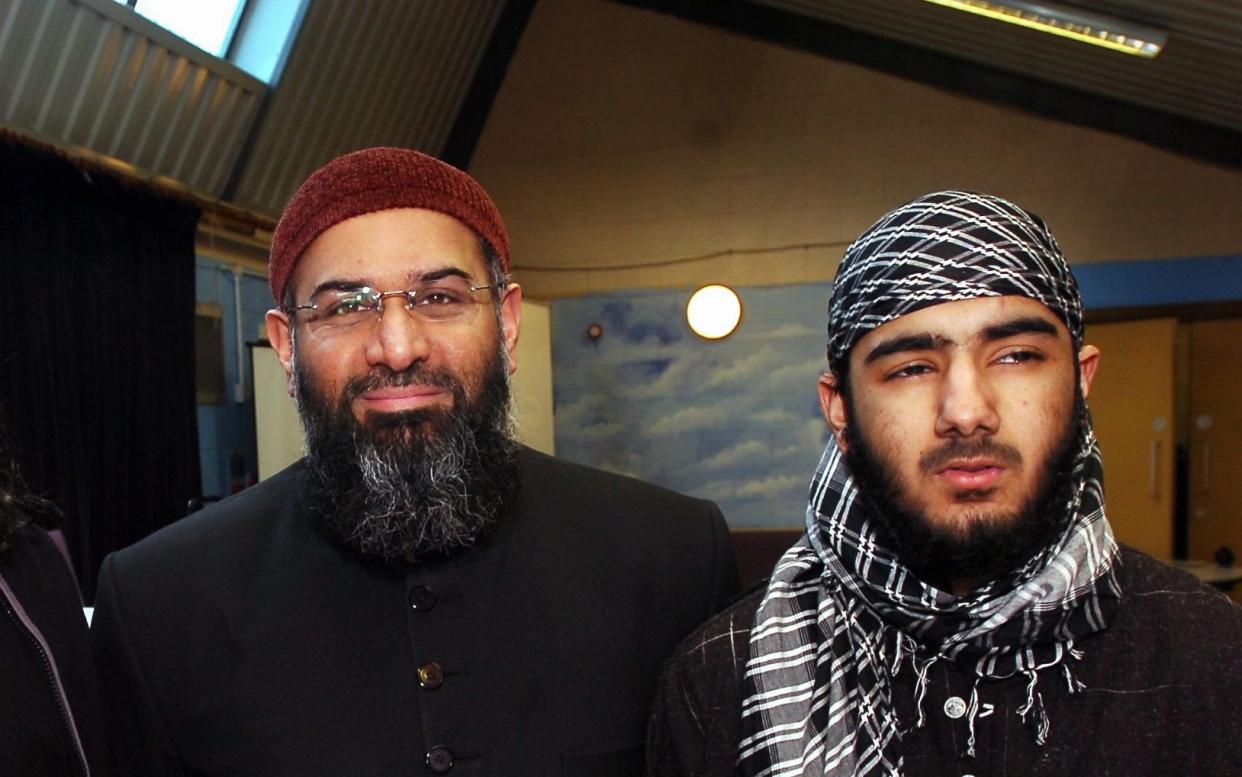 Usman Khan, the London Bridge killer, with hate preacher Anjem Choudary - Stoke Sentinel/BPM Media