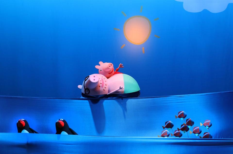 One of the show's highlights sees Peppa Pig and Daddy Pig go swimming with marine life (Barry Rivett)