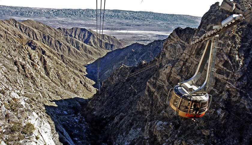 Sinco, Luis –– B581044021Z.1 PALM SPRINGS, CALIF. – FEB. 11, 2011. The Palm Springs Aerial Tramway takes visitors more than 8,500 feet above the desert floor to the hiking trails of the Mount San Jacinto State Park and Wildertness.