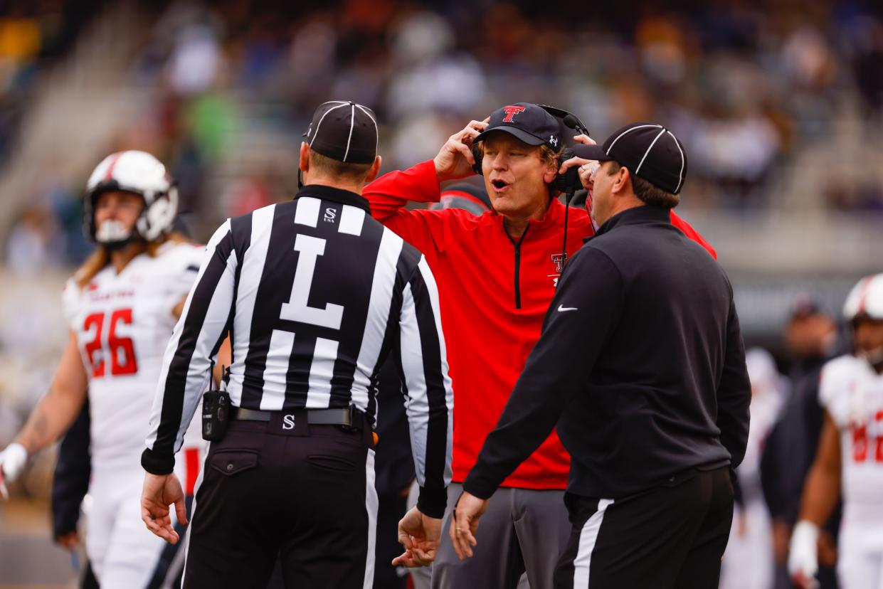 Sonny Cumbie, hired Tuesday to be head coach at Louisiana Tech, will continue his duties as Texas Tech's interim head coach from Dec. 13 through the Red Raiders' bowl game. Cumbie led the Red Raiders for the last four games of the regular season.