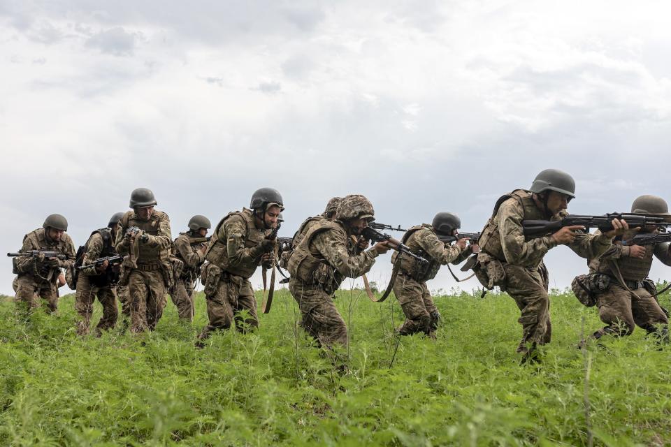 Ukraine soldiers infantry training