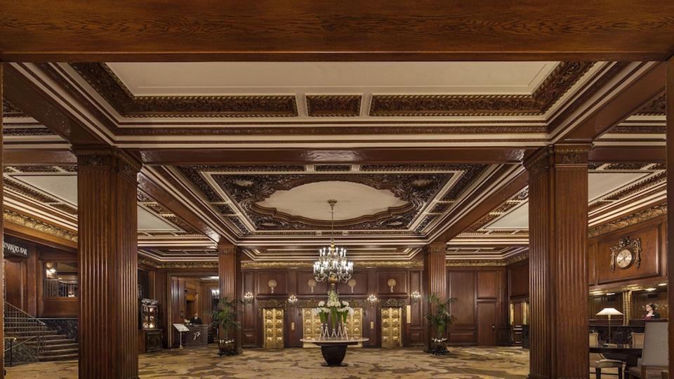 The lobby at Boston Omni Parker House Hotel