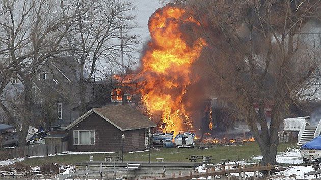 William Spengler's home, which he shared with his sister, burns. Photo: AP