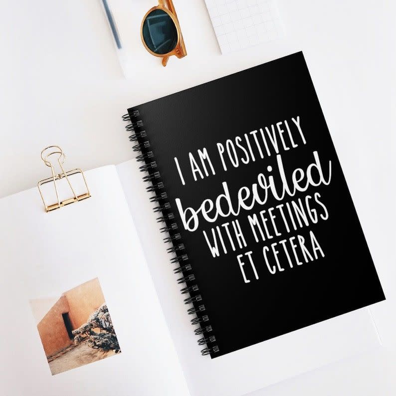 "I Am Positively Bedeviled With Meetings" Notebook