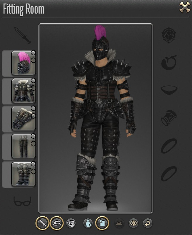 A crafted level 96 set in Final Fantasy 14: Dawntrail with a... uh, certain aesthetic.