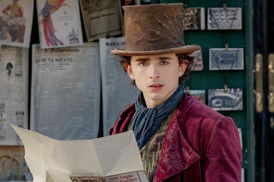 Timothée Chalamet in ‘Wonka' (Jaap Buittendijk/Warner Bros)