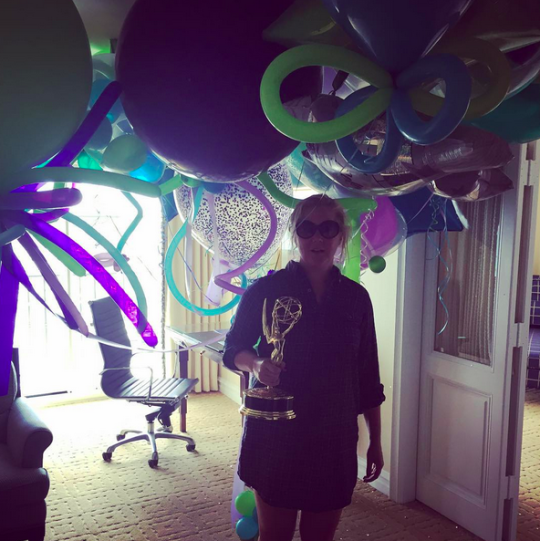 Jennifer Lawrence balloon bombed Amy Schumer’s hotel room after the comedienne won an Emmy.