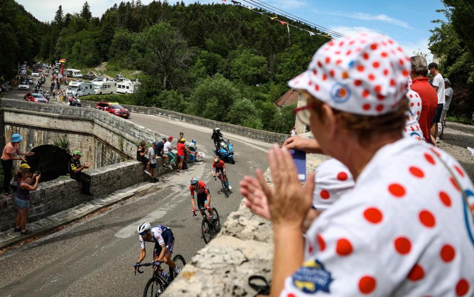 The three-man breakaway  - GETTY IMAGES