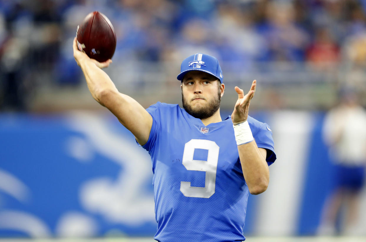 Matthew Stafford usually answers the bell (AP Photo/Paul Sancya)