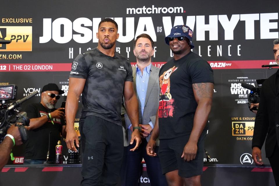Whyte was scheduled to take on Joshua last year (PA Wire)