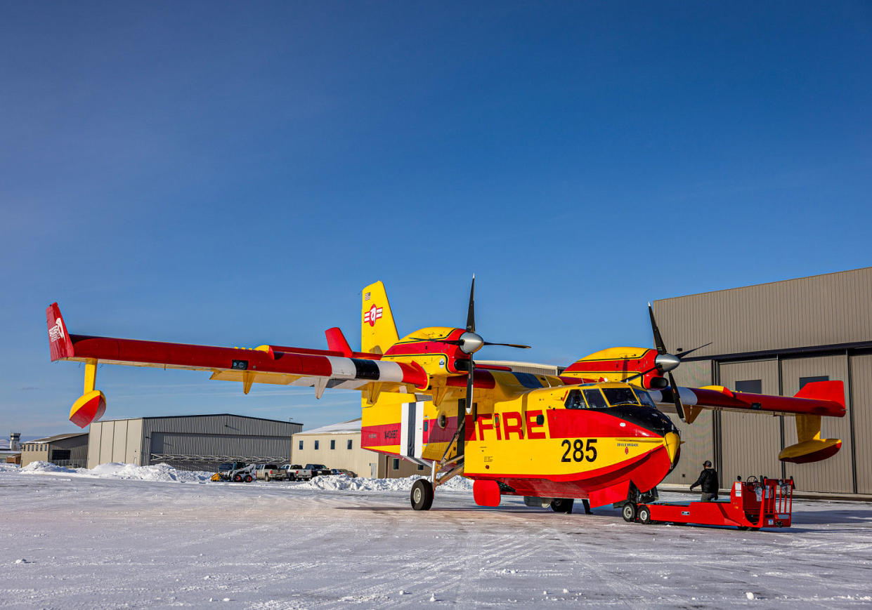 Super Scooper airplane. (Louise Johns / Bloomberg via Getty Images file)