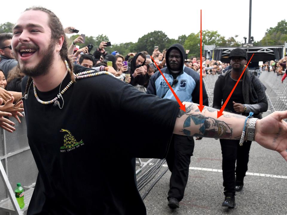 post_malone texas flag tat