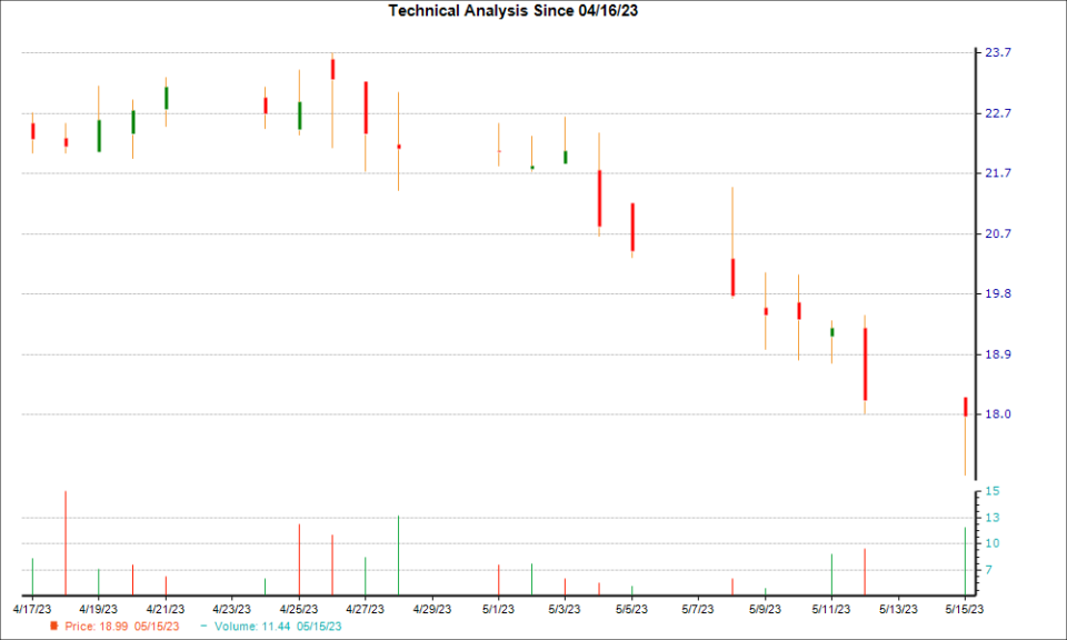 1-month candlestick chart for SRDX