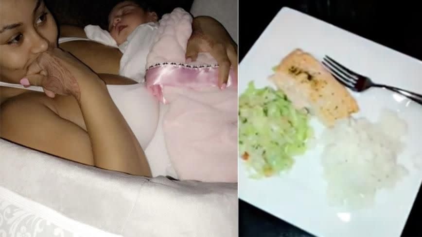 Blac Chyna and Dream. Blac has also been posting snaps of her healthy meals after giving birth. Source: Instagram