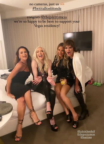 <p>Dorit Kemsley/Instagram</p> From left: Kyle Richards, Erika Jayne, Dorit Kemsley and Lisa Rinna pose together in Las Vegas.