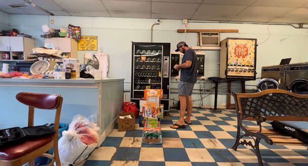 PHOTO: Jon Carpenter is pictured inside Reynolds Laundromat in Charleston, South Carolina, prior to the renovation. (Courtesy Jon and Erin Carpenter)