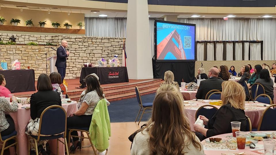 The Laura W. Bush Institute for Women's Health hosted its Day of the Woman event, featuring guest speaker Kevin Hines discussing the importance of mental health, Tuesday evening in the Amarillo Civic Center Grand Plaza.