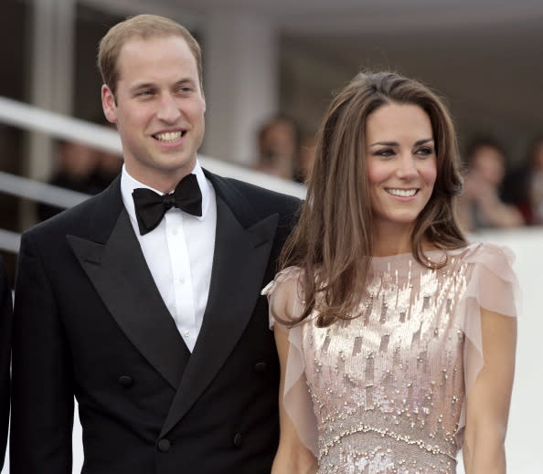 LONDON, UNITED KINGDOM - JUNE 09: (EMBARGOED FOR PUBLICATION IN UK NEWSPAPERS UNTIL 48 HOURS AFTER CREATE DATE AND TIME) Prince William, Duke of Cambridge and Catherine, Duchess of Cambridge attend the ARK 10th Anniversary Gala Dinner at perk's Field on June 9, 2011 in London, England. (Photo by Indigo/Getty Images)