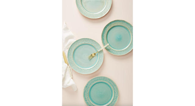 Add a splash of colour to your cookware with this four-piece plate set from Anthropologie. 