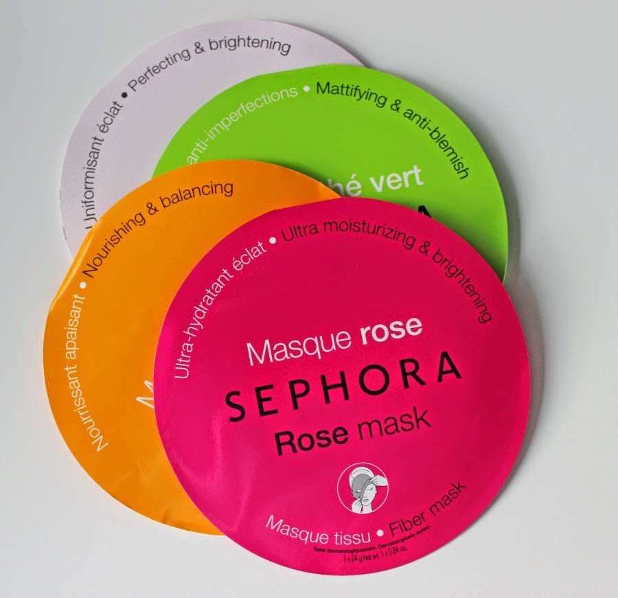 Ranging from concerns like blemishes to aging to dry skin, each of these masks is&nbsp;infused with a different active ingredient for a brighter, more revitalized complexion. Try them out for <a href="https://www.sephora.com/product/face-mask-P407006?skuId=1765007&amp;icid2=products%20grid:p407006" target="_blank">$6 each</a>.&nbsp;