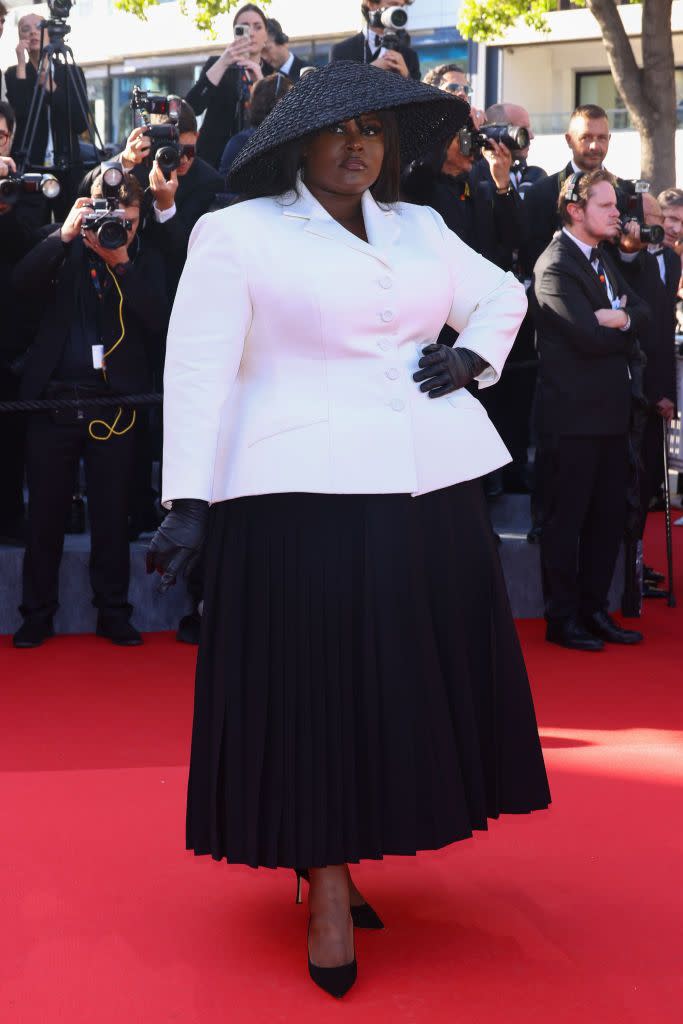 yseult onguenet in dior on cannes red carpet