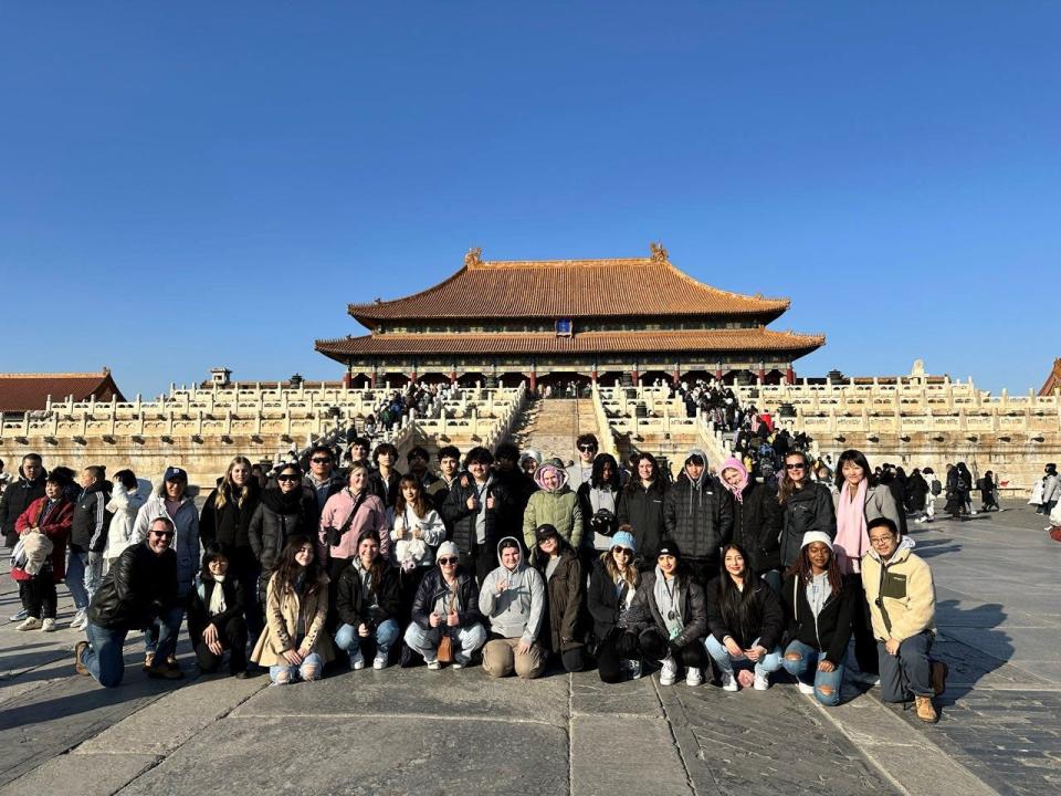 Muscatine students enjoying the sights of China after being invited there by Chinese President Xi Jinping.