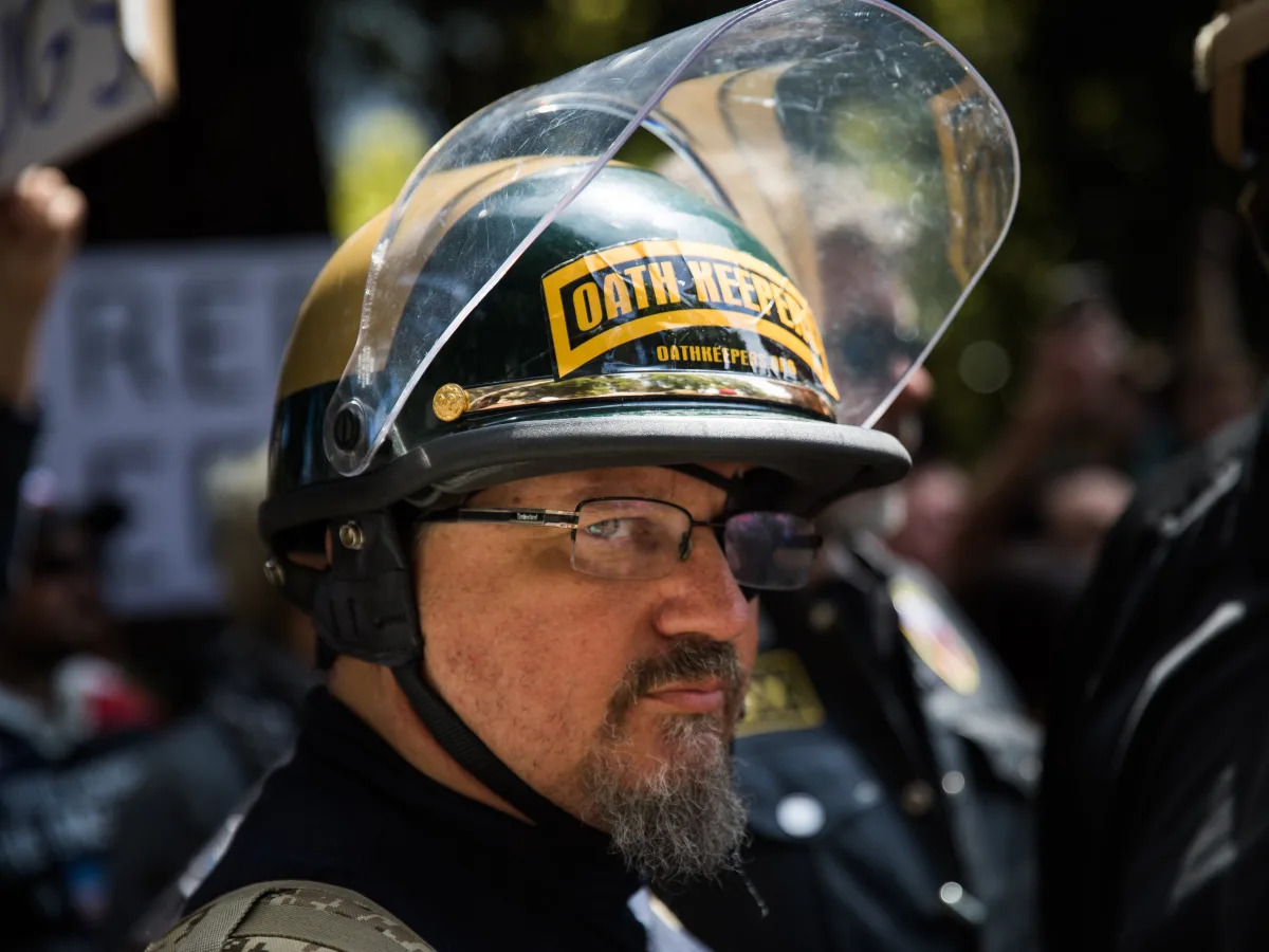 Members of the Oath Keepers, including founder Stewart Rhodes, are asking for a ..