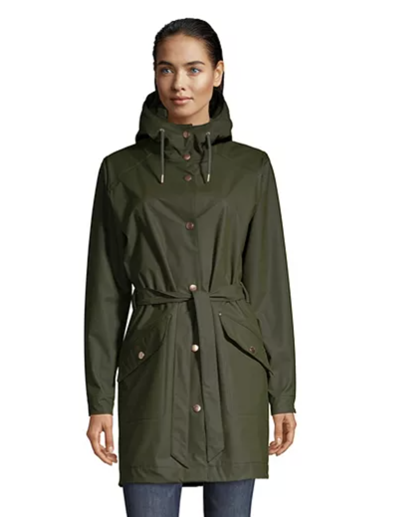 Helly Hansen Women's Kirkwall II Helox+ Windproof Waterproof Belted Rain Jacket (Photo via Sport Chek)