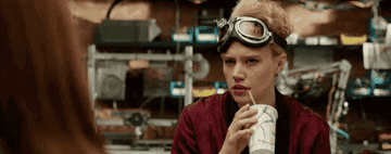 Jillian Holtzmann from 'Ghostbusters' sips a drink and winks