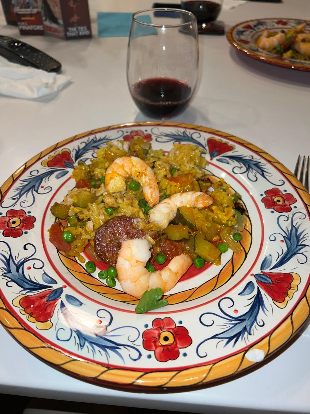 The Tennessean Opinion and Engagement Director David Plazas made from scratch from a "perfect paella" from a recipe in the newspaper on April 24, 2024.