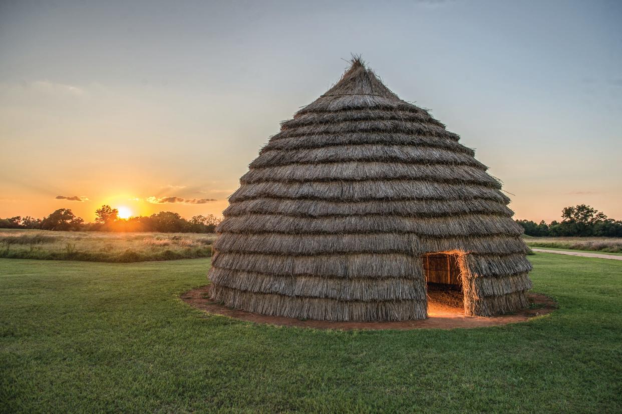 Caddo Mounds State Historic Site, recently rebuilt after a 2019 tornado, is a prime destination for history buffs, just 30 minutes west of Nacagdoches, Texas.