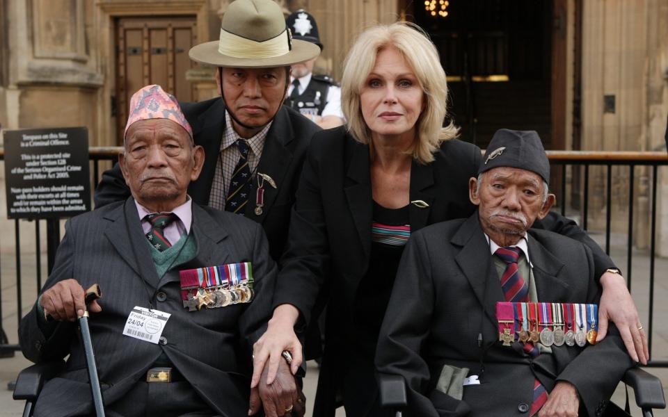Joanna Lumley has supported charitable causes before, including retired Gurkhas - Oli Scarff
