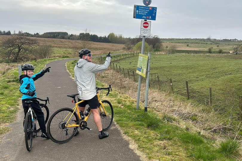 John McGhee from Wishaw and Michael Doey from Holytown in training for their cycle to Munich -Credit:UGC