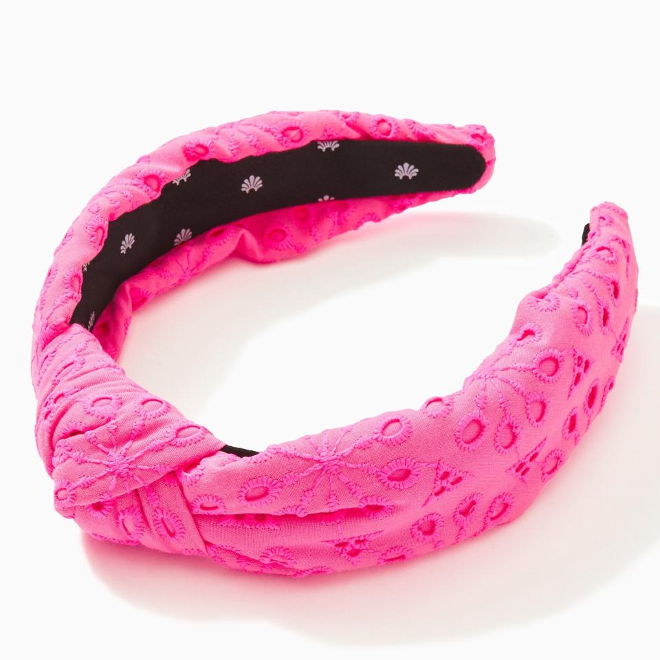 7) Lele Sadoughi x Lilly Pulitzer Neon Sunburst Eyelet Knotted Headband