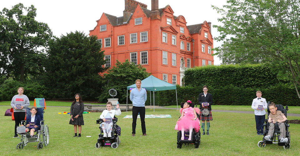 Prince Harry meeting the winners of the WellChild Awards