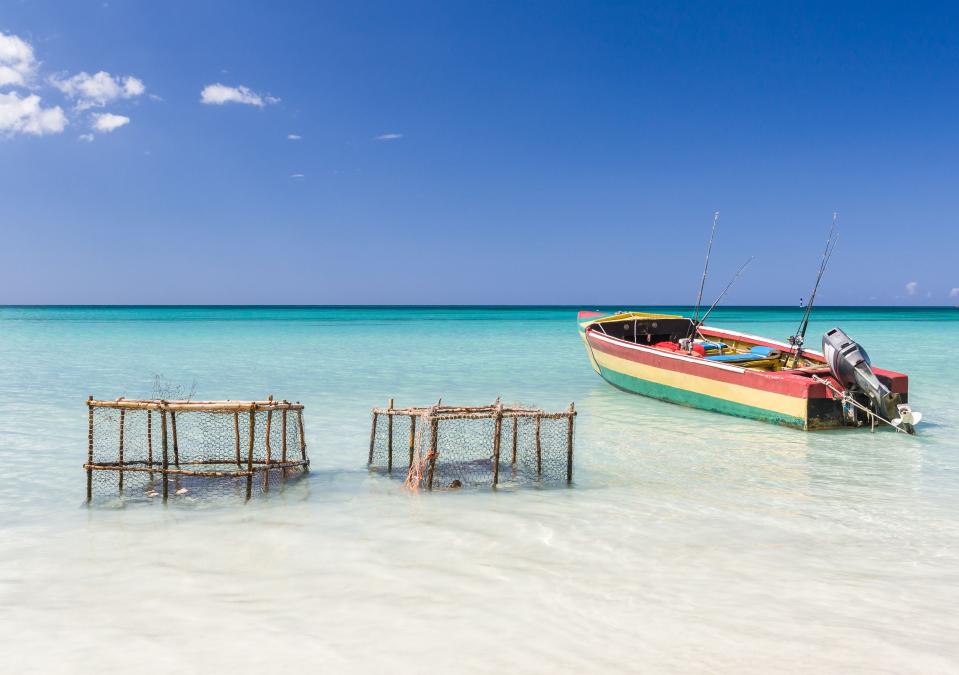 Lobster pots at Bloody Bay Beach in Jamaica.