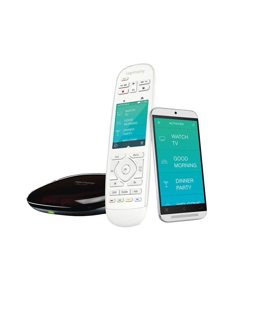 <p>Logitech Harmony Ultimate Home, $300, <a rel="nofollow noopener" href="http://www.logitech.com/en-us/product/harmony-ultimate-home?crid=60" target="_blank" data-ylk="slk:logitech.com;elm:context_link;itc:0;sec:content-canvas" class="link ">logitech.com</a></p>