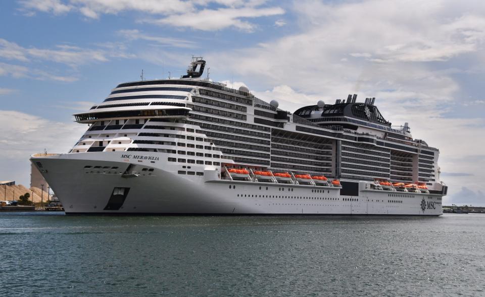 The MSC Meraviglia came into Port Canaveral on Tuesday, heading for a port-of-call stop at Cruise Terminal 10.