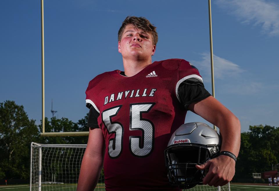 Danville's Evan Lawrence poses for a photo Wednesday, July 26, 2023, at Brebeuf Jesuit Preparatory School in Indianapolis.