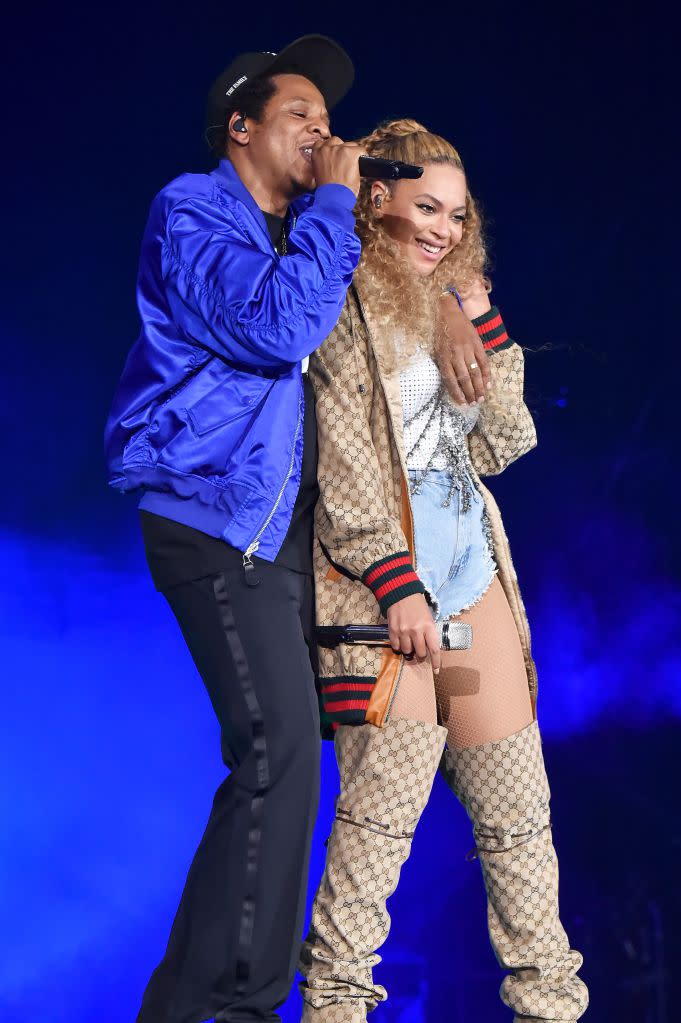 Beyonce and Jay-Z "On the Run II" Tour Opener - Cardiff Blue Duet Boots Hair