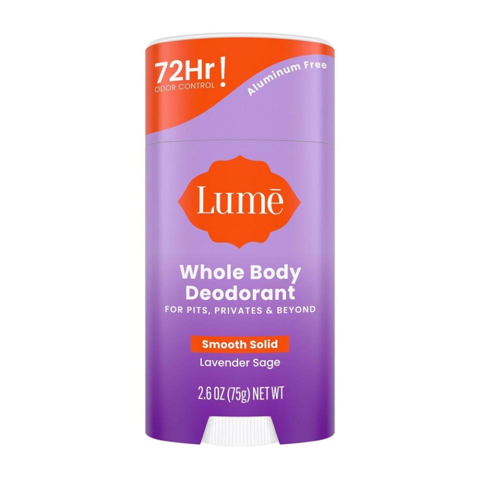 <p><a href="https://go.redirectingat.com?id=74968X1596630&url=https%3A%2F%2Fwww.target.com%2Fp%2Flume-whole-body-smooth-solid-deodorant-stick-lavender-sage-scent-2-6oz%2F-%2FA-87130191&sref=https%3A%2F%2Fwww.harpersbazaar.com%2Fbeauty%2Fhealth%2Fg60141967%2Fbest-deodorant-brands%2F" rel="nofollow noopener" target="_blank" data-ylk="slk:Shop Now;elm:context_link;itc:0;sec:content-canvas" class="link ">Shop Now</a></p><p>Lume</p><p>target.com</p><p>$14.99</p>