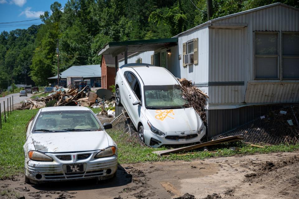 Devastating flood damage in Fleming-Neon, a city in eastern Kentucky, is extensive, according to the American Red Cross. They are on the scene providing food, shelter, financial assistance, medical care, and mental and spiritual health services to those affected. The flooding has destroyed homes and other goods, forcing locals to find a place to stay in tents, cabins or trucks.