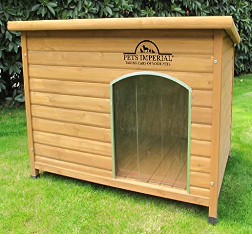 1) Insulated Wooden Dog Kennel