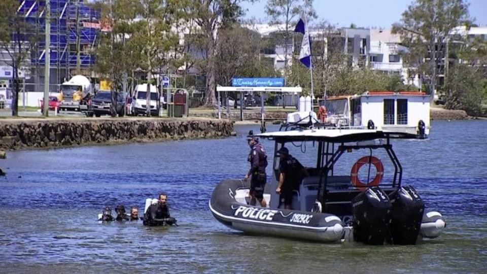 Police discovered the man's body in the Maroochy River, on the Sunshine Coast, on November 30. He has not been formally identified. Picture: Supplied / Channel 7