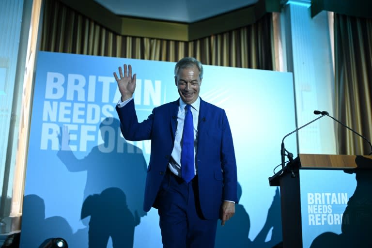 Nigel Farage, líder del partido británico de extrema derecha Reform UK, el 20 de junio de 2024 en Blackpool (Oli Scarff)