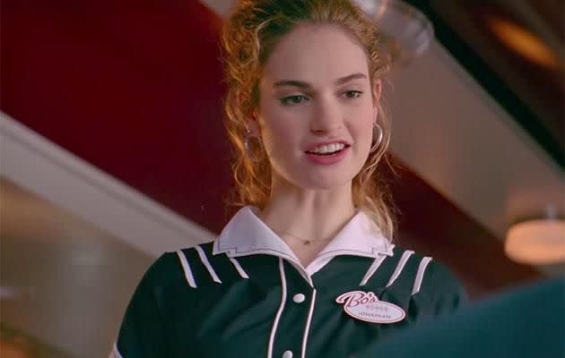 Lily James plays Baby's love interest, Debora. Source: Sony Pictures