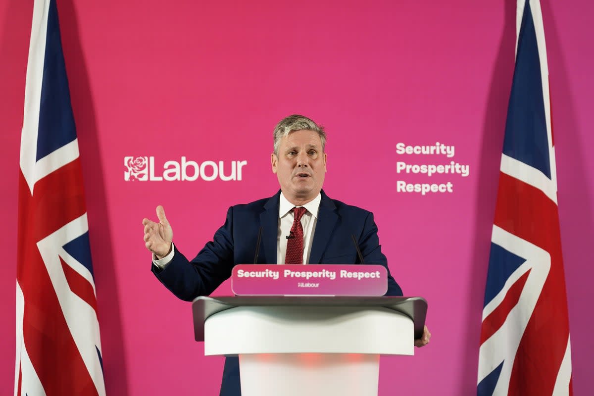 Labour leader Sir Keir Starmer delivers a speech on Labour’s plans for growing the UK economy in Liverpool (Danny Lawson/PA) (PA Wire)