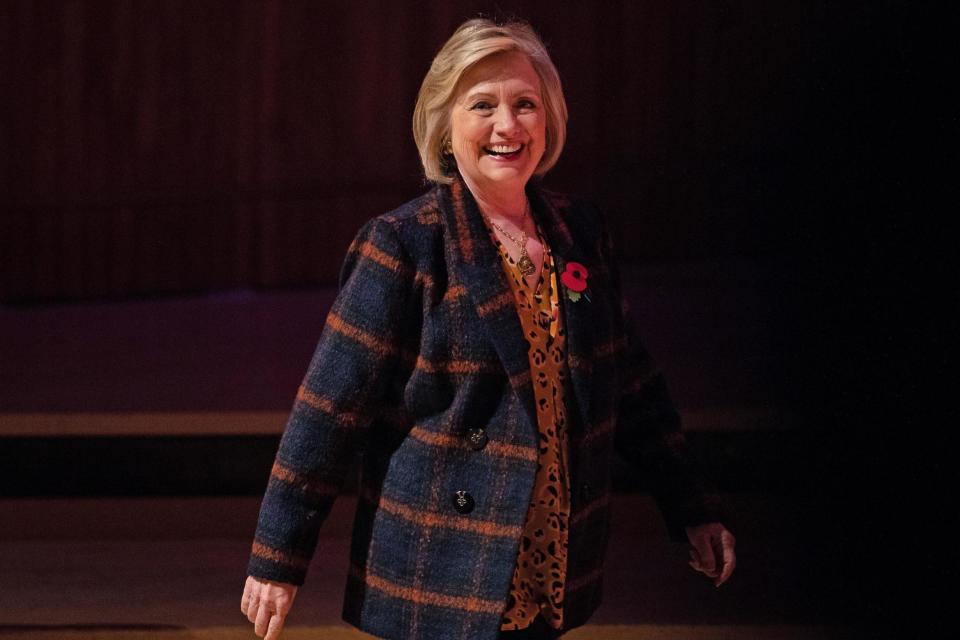 Hillary Clinton at the Southbank Centre in London. The former US presidential candidate said she wants to comfort Meghan Markle over the treatment she has received. (PA)