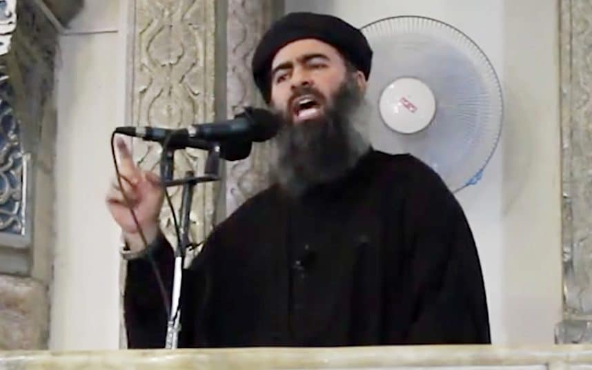 Abu Bakr al-Baghdadi declared the founding of the so-called caliphate at a mosque in Mosul in 2014